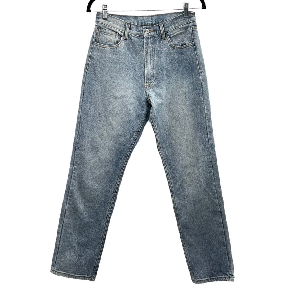 John Galt Medium Stone Wash Straight Leg Denim Jeans 27